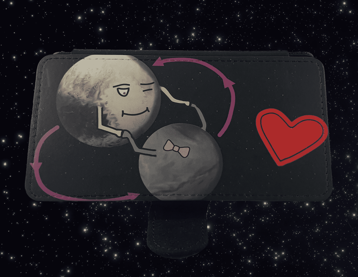 Pluto X Charon Leather Phone Case